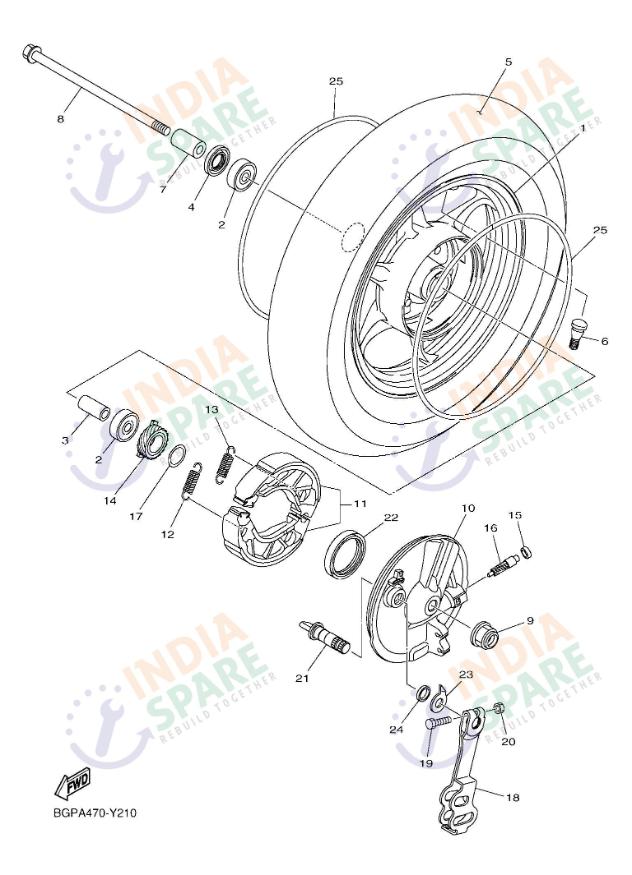 FRONT WHEEL FOR DRUM BRAKE